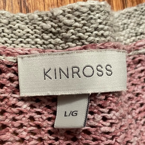 Kinross S/S Mesh Bloom Multi Stripe Cotton Pullover size L - Picture 9 of 13